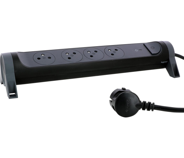 LEGRAND Przedłużacz ochronny 4X2P+Z 1.5M-CZARNY 49423 - 1047771 - zdjęcie 3